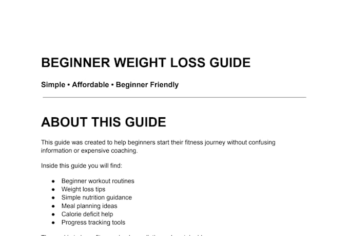 create an affordable fitness plan for anyone